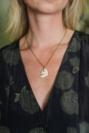 Van Schaaijk Studio Ciondolo uccello Paloma - avorio: Sì / Oro