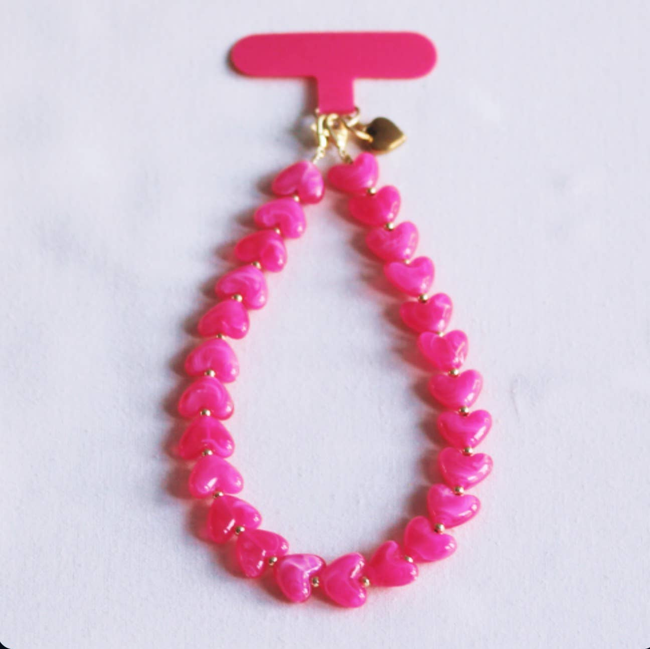 Bazou Cavo per telefono a cuori - fucsia