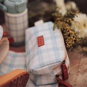 GRECH  & CO Astuccio a Due Scomparti | Lille Cottage Club: Sienna a quadretti