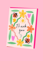 Kitty Kenda Papergoods Biglietto di Auguri da Giardino di Ringraziamento per il Confine