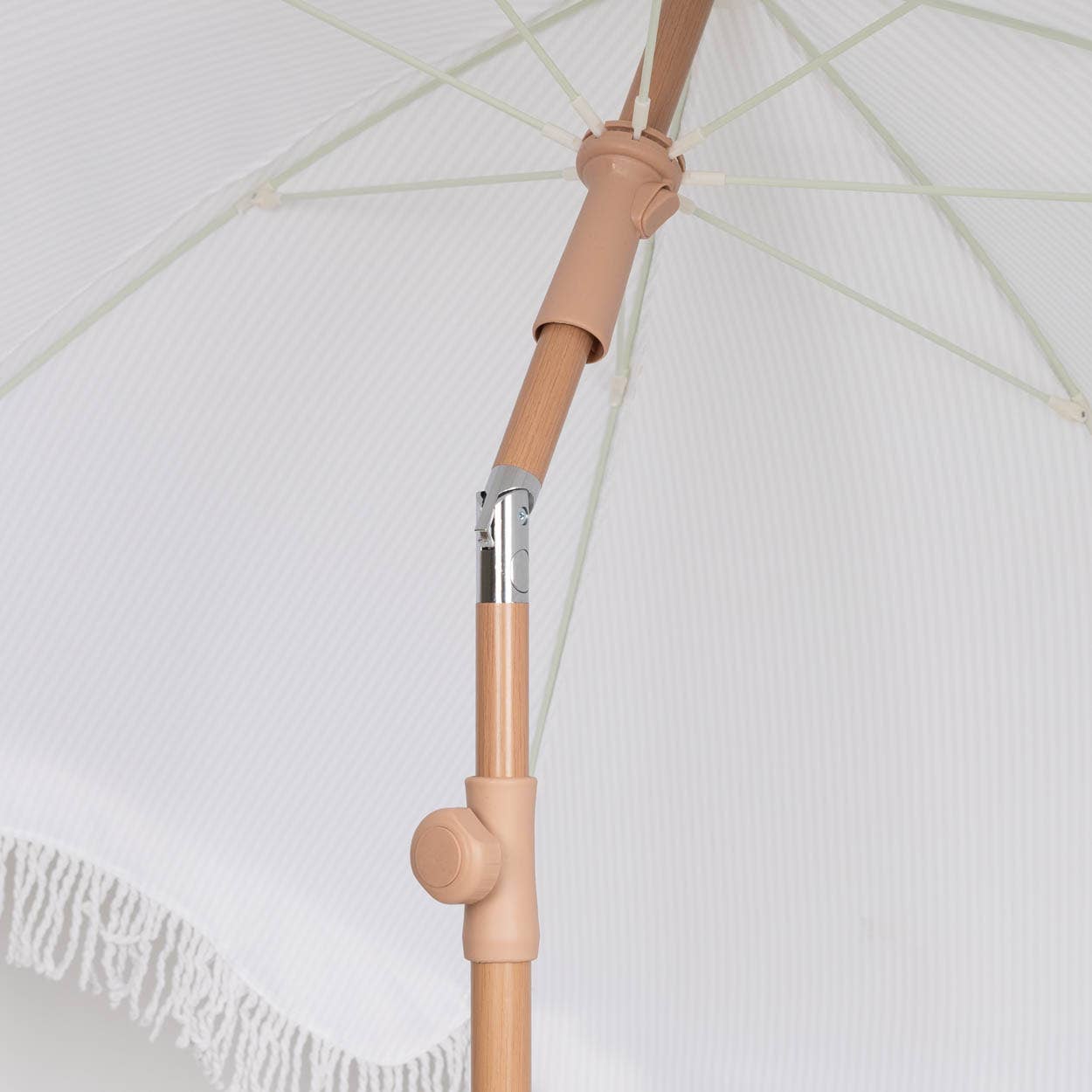 Flamingueo Ombrello beige a righe bianche