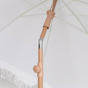 Flamingueo Ombrello beige a righe bianche