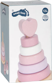 small foot Torre impilabile rosa | Giochi di impilamento | Gioco in legno