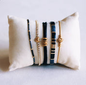 Bazou Bracciale in acciaio con strass e un piccolo cuore