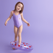 Swim Essentials Ciambella Gonfiabile - Viola - Cuori Dolci: Ø 90 cm
