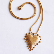 Bazou Lunga catena snake con cuore XL a pois