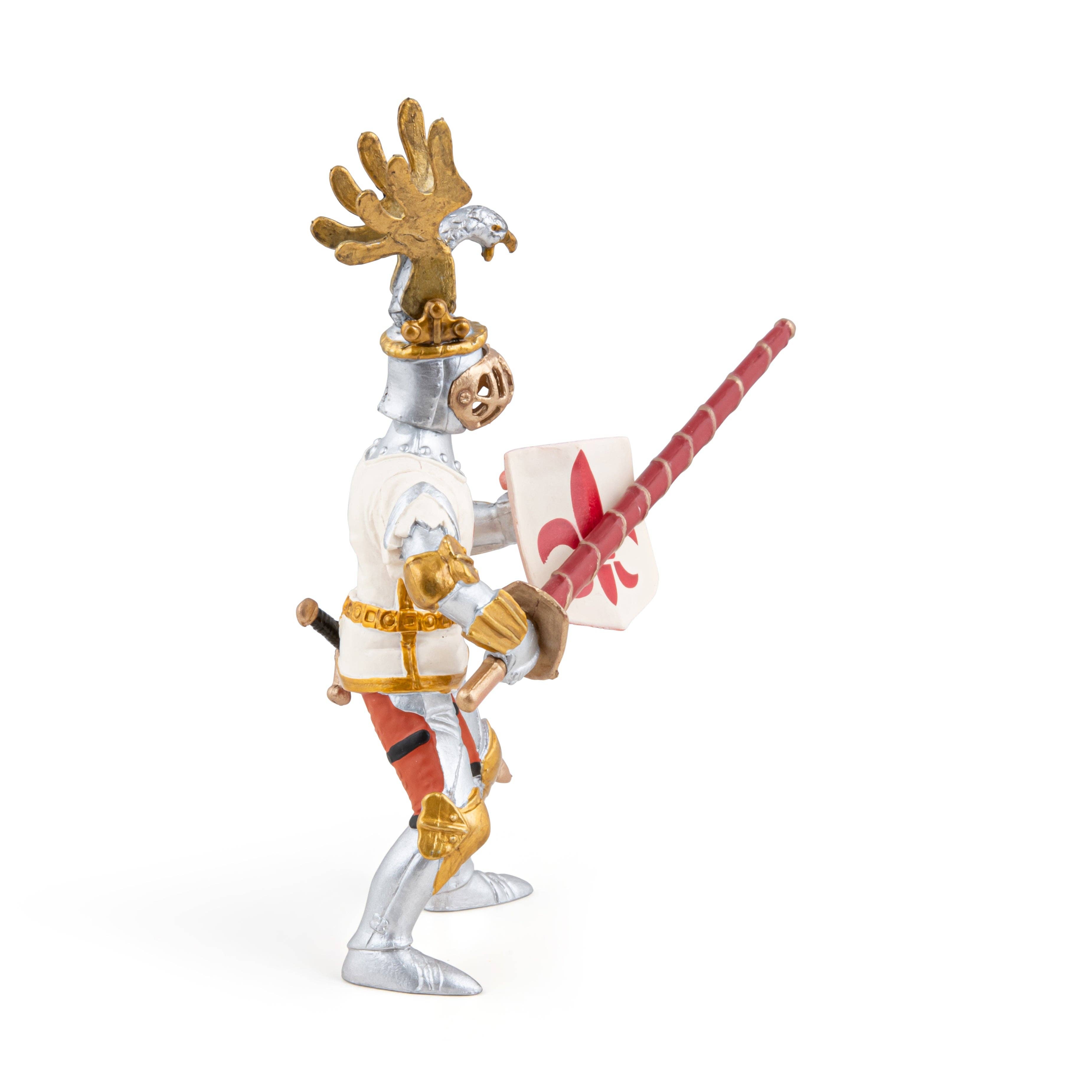Papo Statuina Cavaliere bianco con giglio