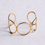 Bazou Bracciale rigido XL tondo - oro