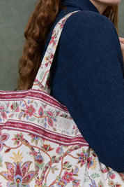 Louise Misha Borsa shopper floreale con dettaglio di frangia
