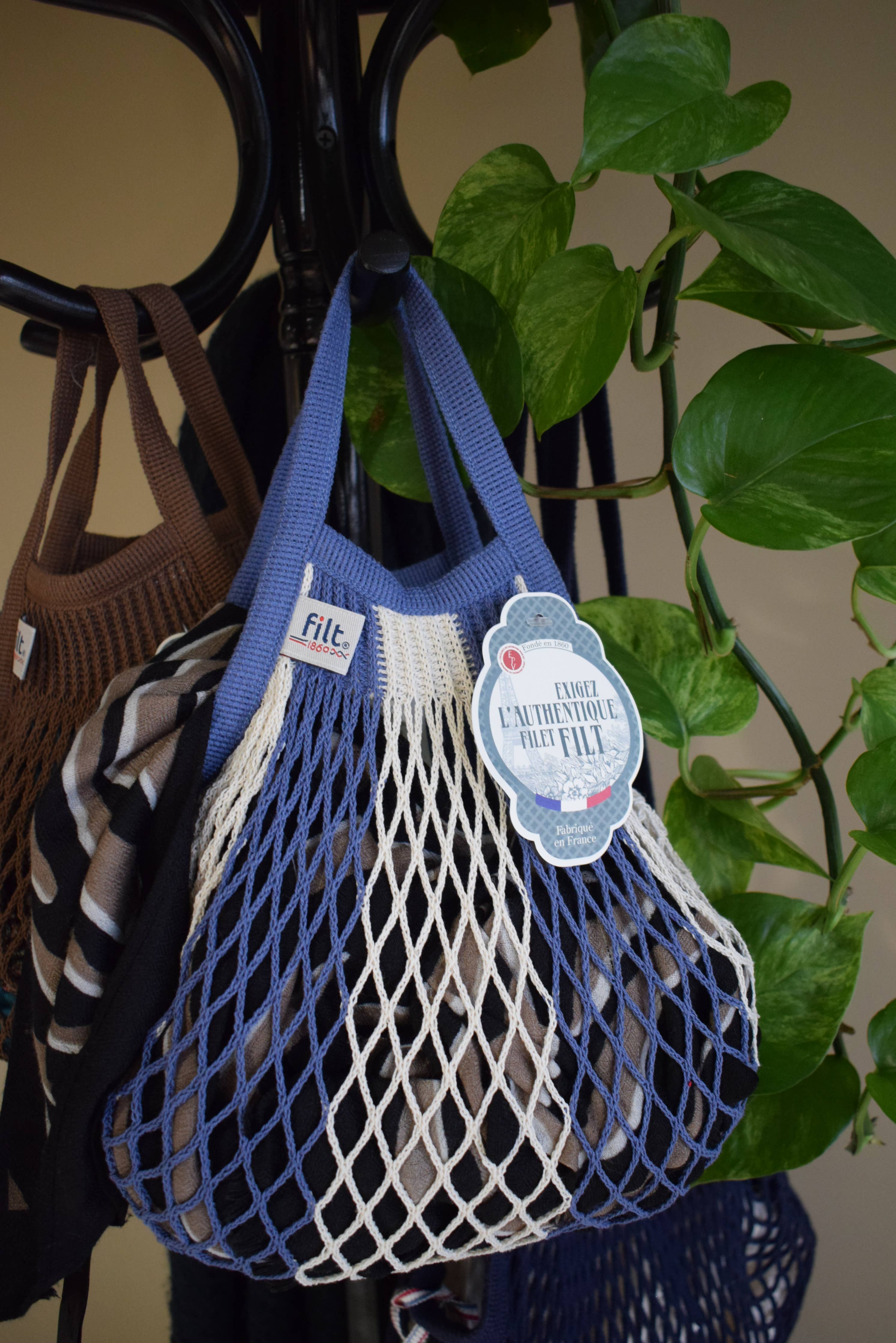 Filt1860 Mini rete per la spesa blu écru