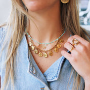 Bazou Collana Miyuki con sfaccettature e stella marina - menta