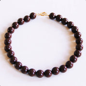Bazou Collana con perline XXL - marrone