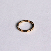 Bazou Anello minimalista in acciaio inossidabile con cubi - oro
