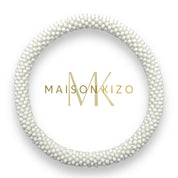 MAISON KIZO Bracciale Nepali bianco opaco