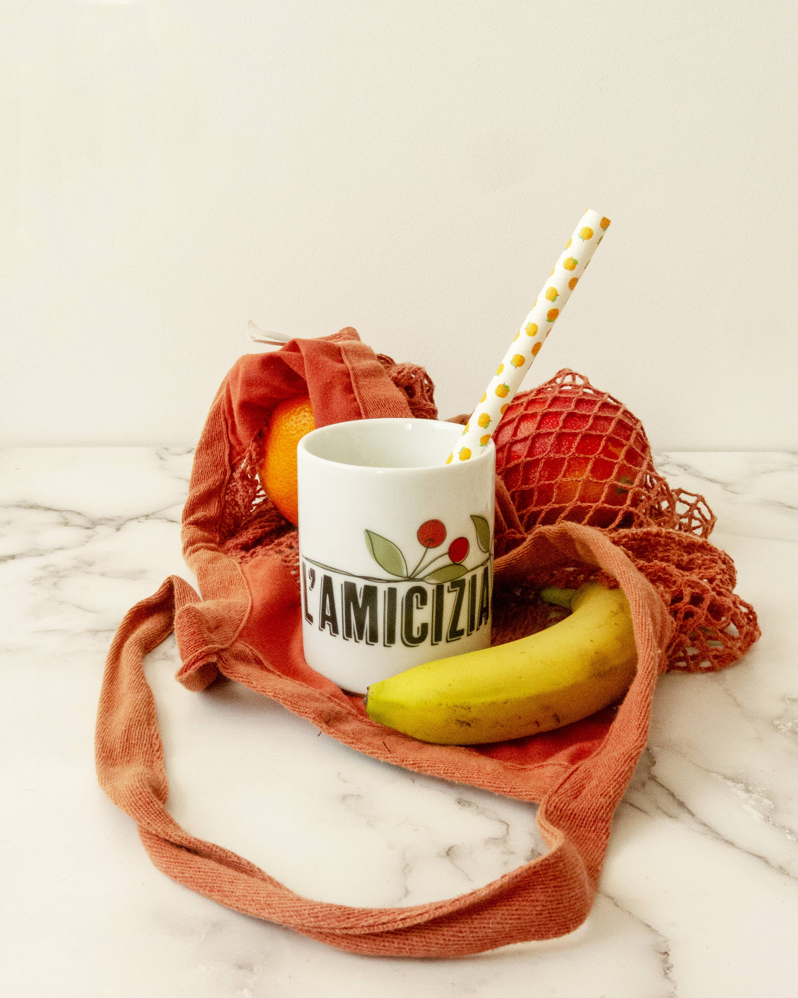 ilaria.i L'AMICIZIA - Bicchiere in porcellana con scritta