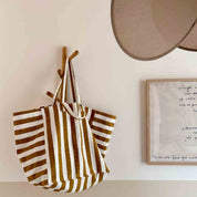 Rose in April BORSA ELISA CARAMEL A RIGHE - ECRU: CARAMELLO - ECRU / STRISCE