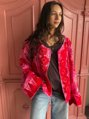 TOUT - Giacca Yasmine Velluto di Seta Rosa