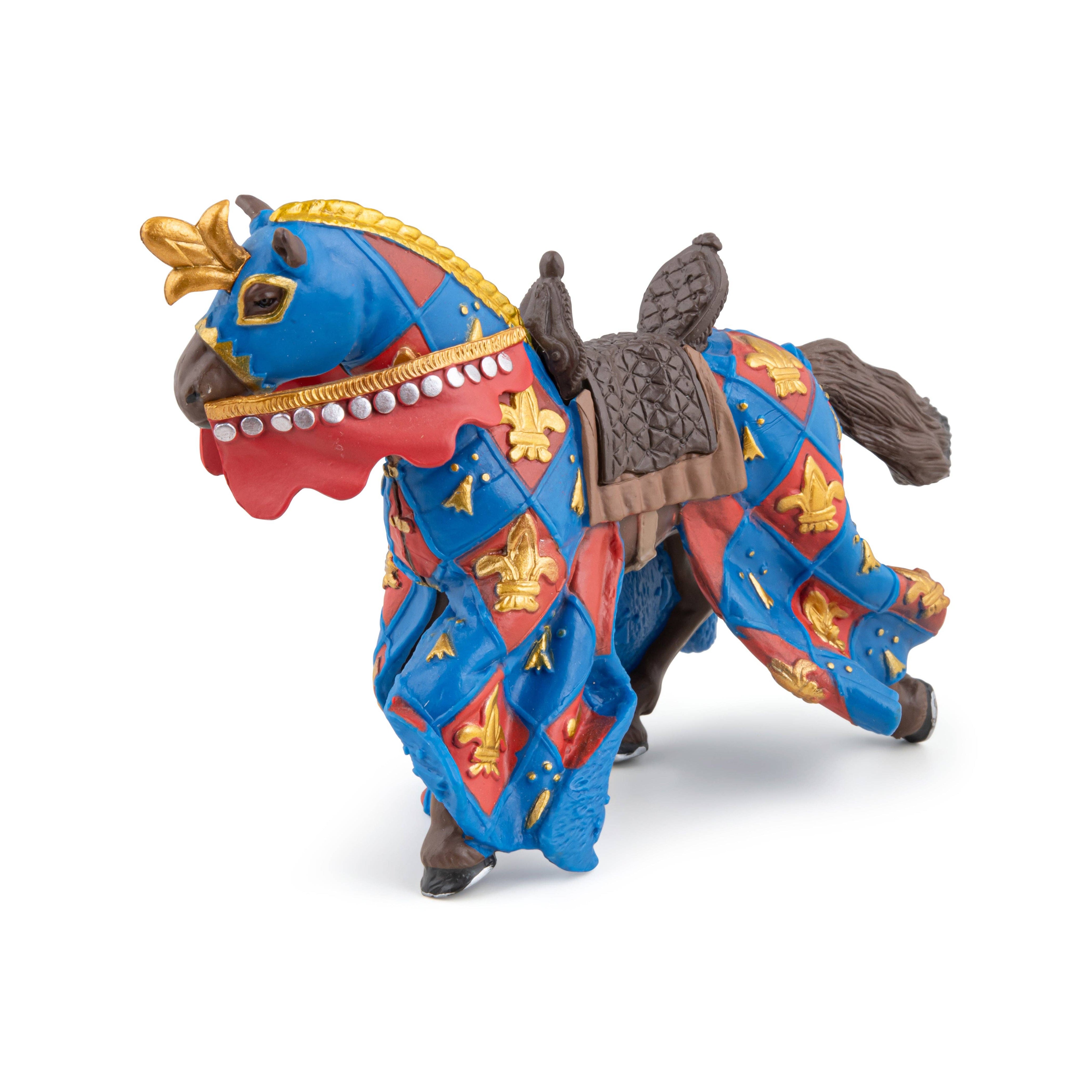 Papo Statuina cavallo blu con giglio