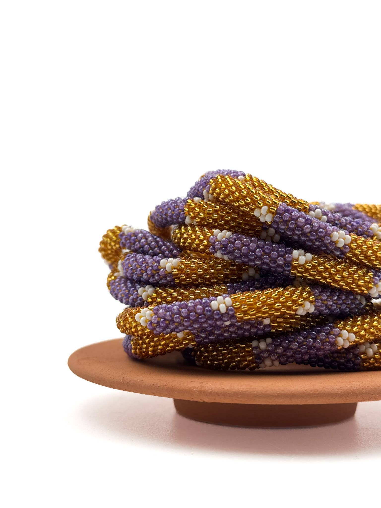 Bracciale nepalese perline di vetro E34