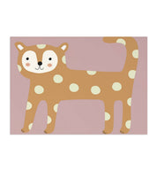 Little Otja Gatto in Costume a Pois, Poster per Cameretta e Stanza dei Bambini: Prugna / A3