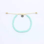 Pineapple Island Braccialetto in Argilla Blu con Perline, Braccialetto Regolabile di Koh Surf: Blu & Bianco