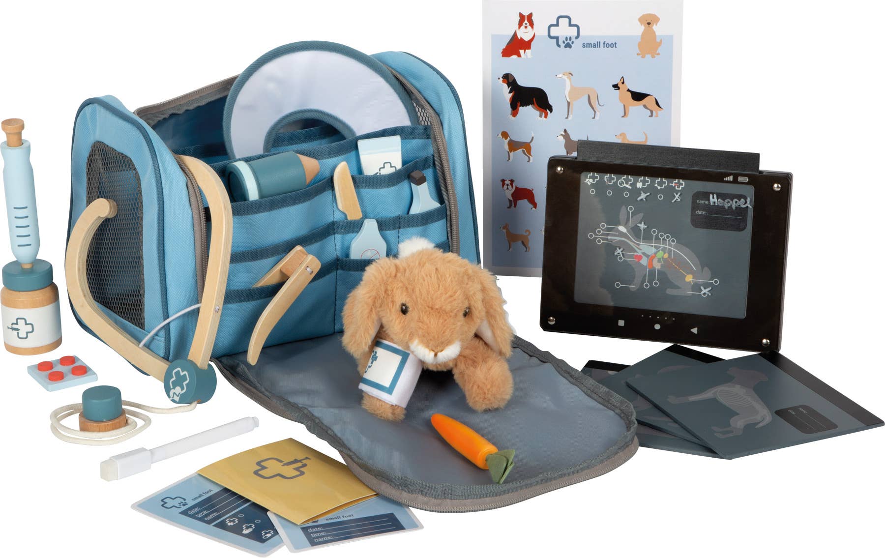 small foot Borsa del veterinario con coniglio | Giocattolo medico | Giocattolo in legno