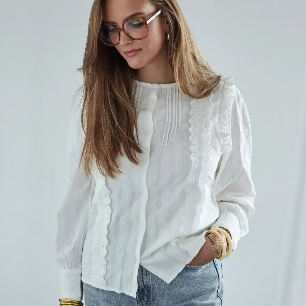 Bonheur du Jour Blusa donna Isla - Bianco