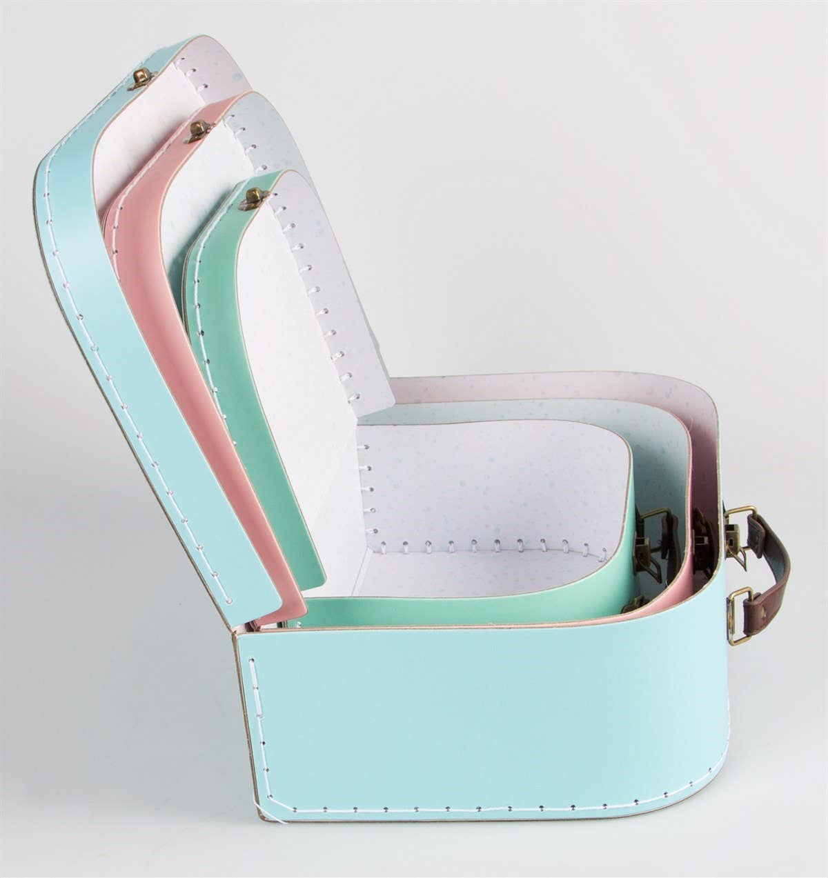 Sass & Belle Europe Valigie retrò pastello - Set di 3