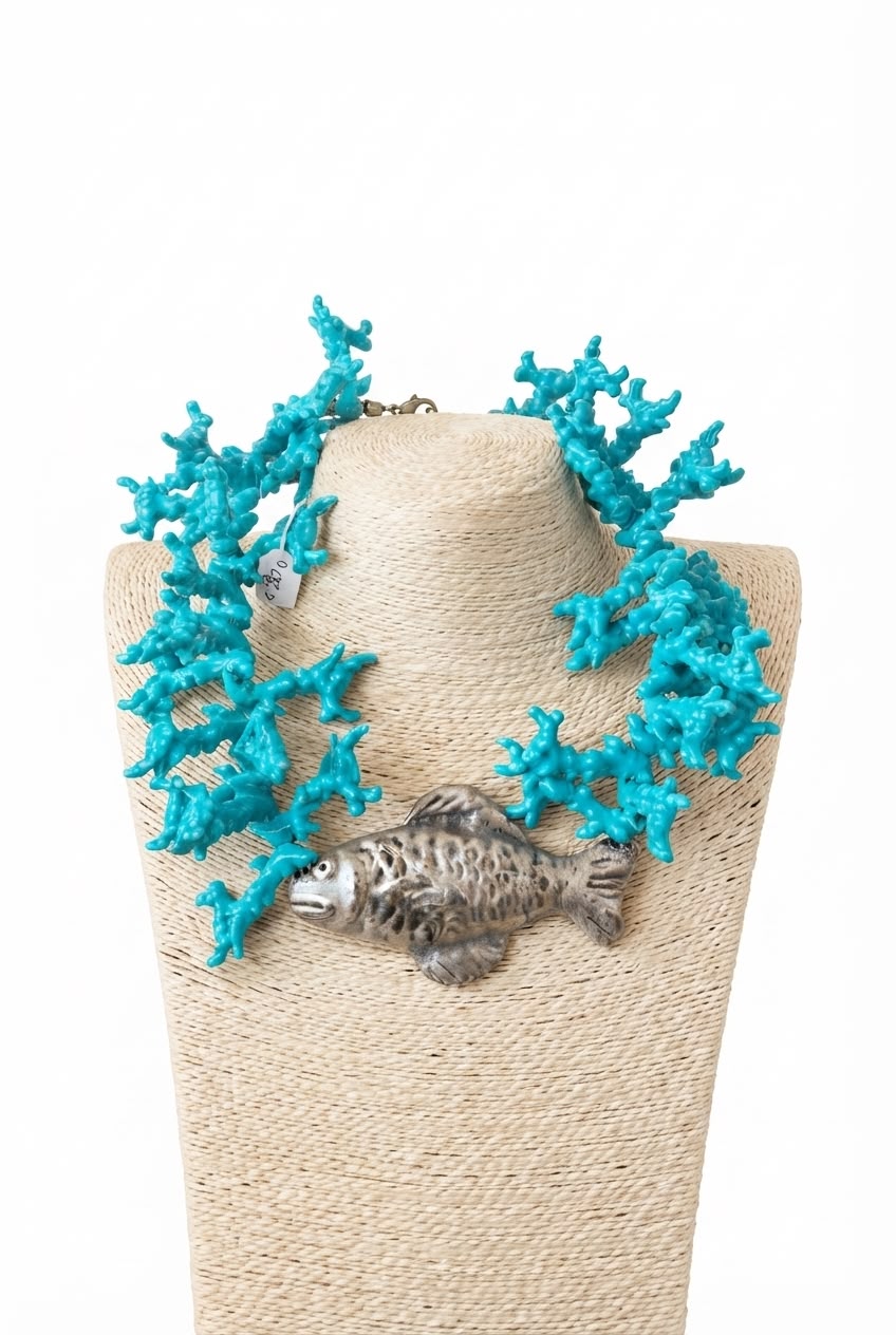 PAOLASARIBAS - Collana Corallo Azzurro