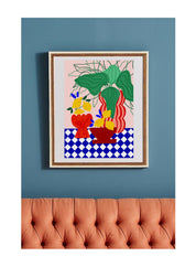 Teresa Rego Stampa d'Arte Fine Blue Tiles & Lemons: A4