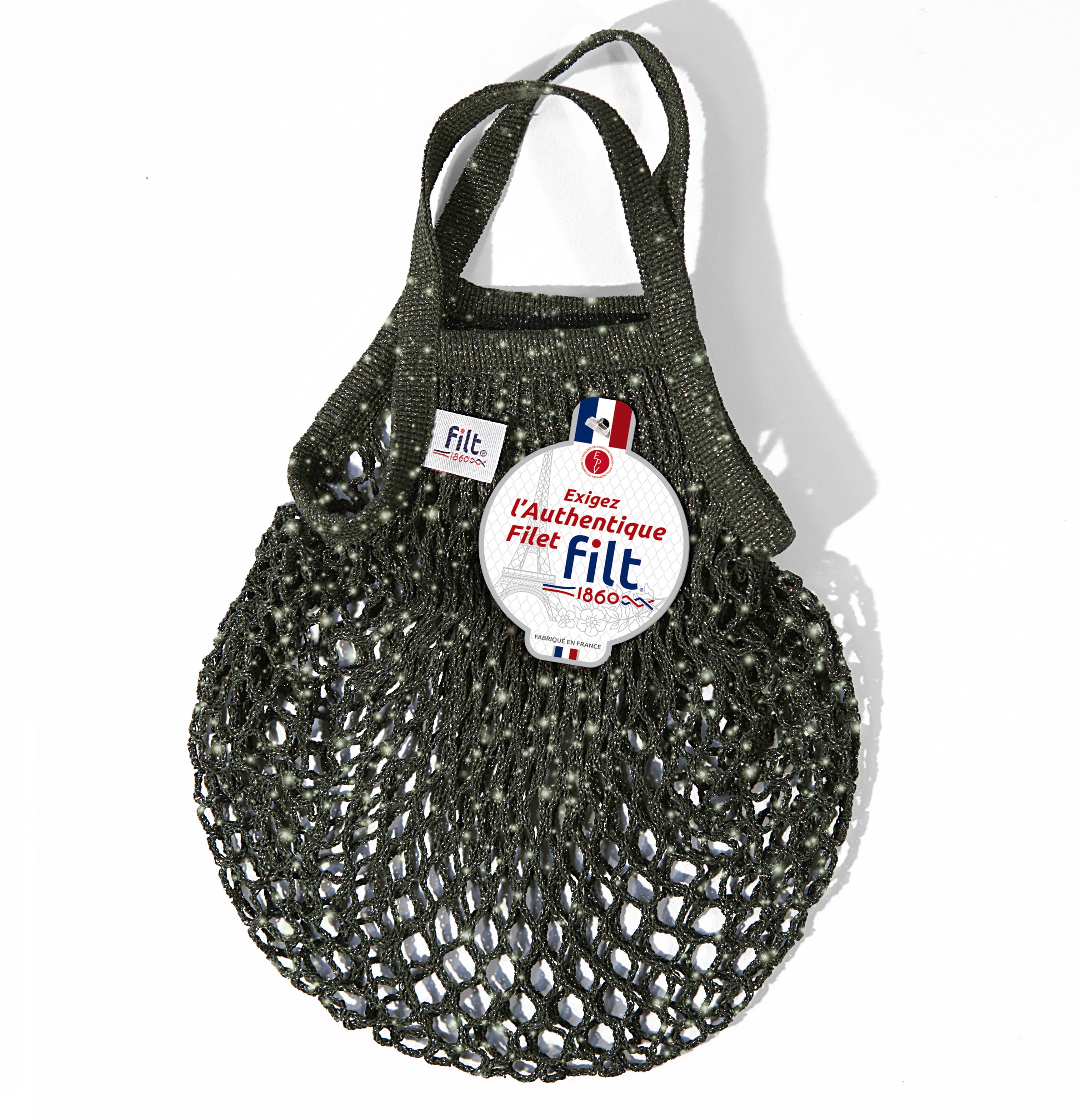 Mini taglia filetto glitterato kaki