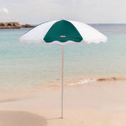 Flamingueo Ombrellone verde con strisce larghe e design ondulato