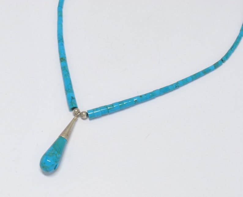 Iroquoise Collana con perle e pietre turchesi nativi americani