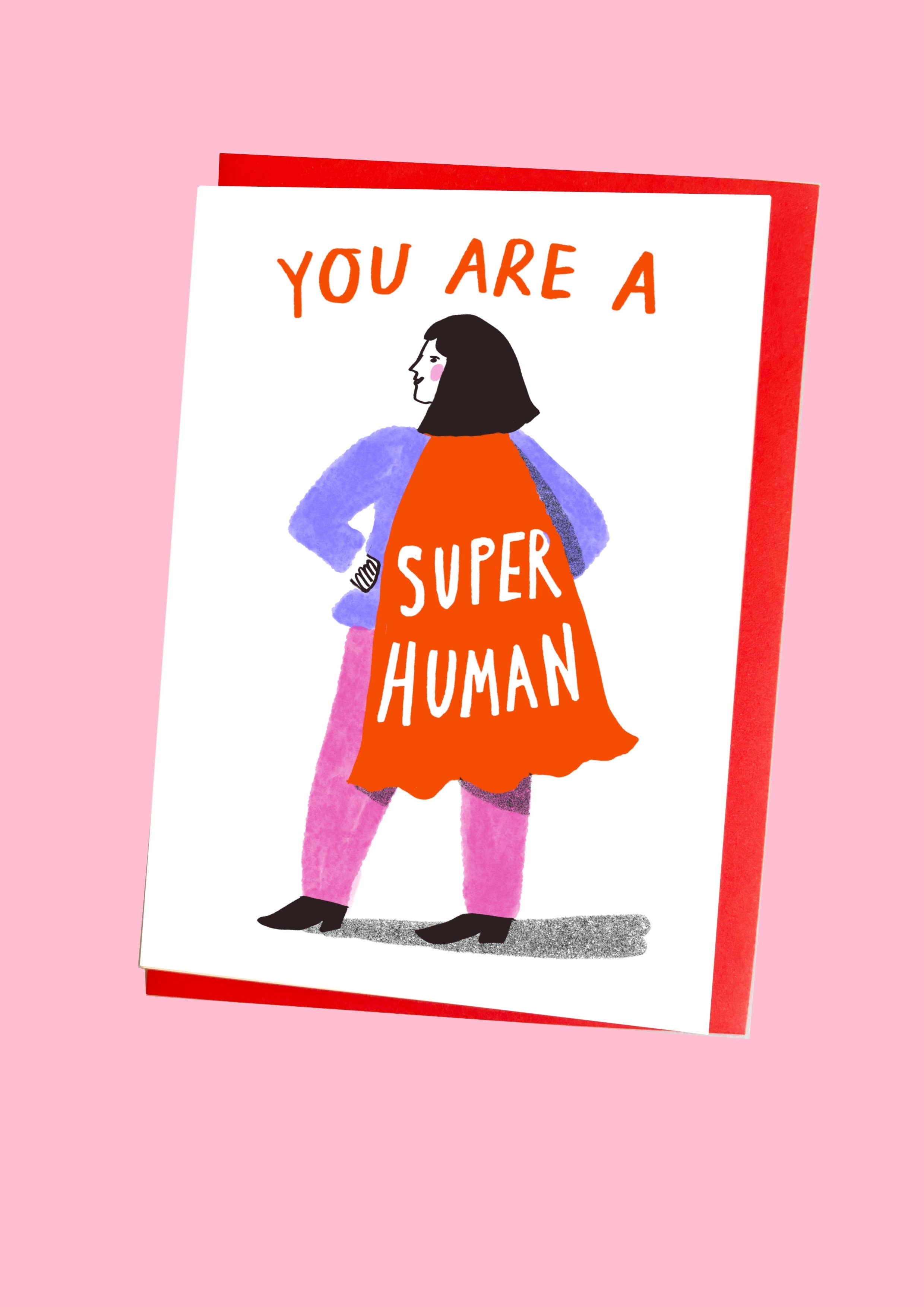 Kitty Kenda Papergoods Biglietto di auguri Super Human Woman : Luce