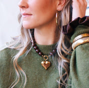 Bazou Collana con perline XXL - marrone