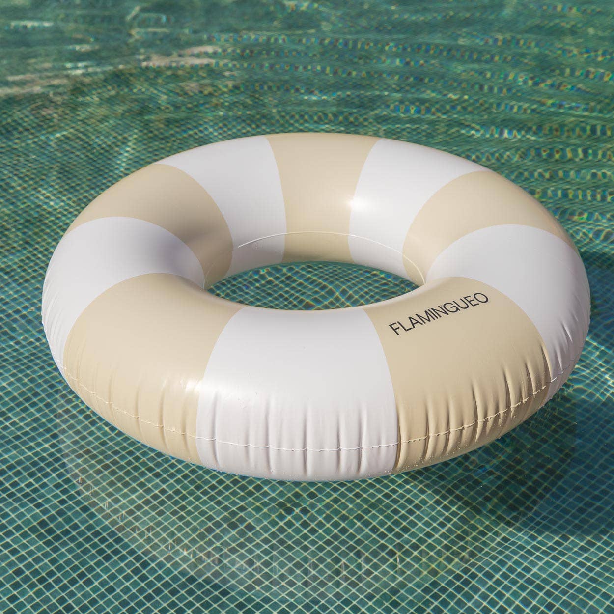 Flamingueo Ciambella gonfiabile beige grande