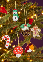 Namaste Decorazione con Perline a Forma di Pudding di Natale