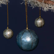Kinta Cappuccio per pallina di Natale a righe con oro 3 cm: Rosso arabo