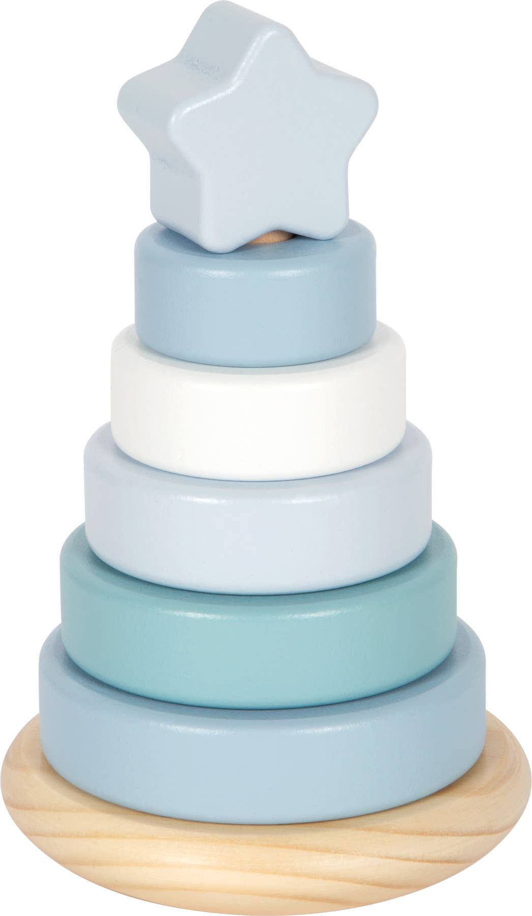 small foot Torre impilabile azzurra in legno | Giochi impilabili | Gioco in legno
