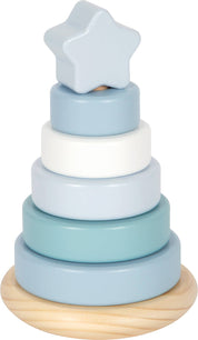 small foot Torre impilabile azzurra in legno | Giochi impilabili | Gioco in legno