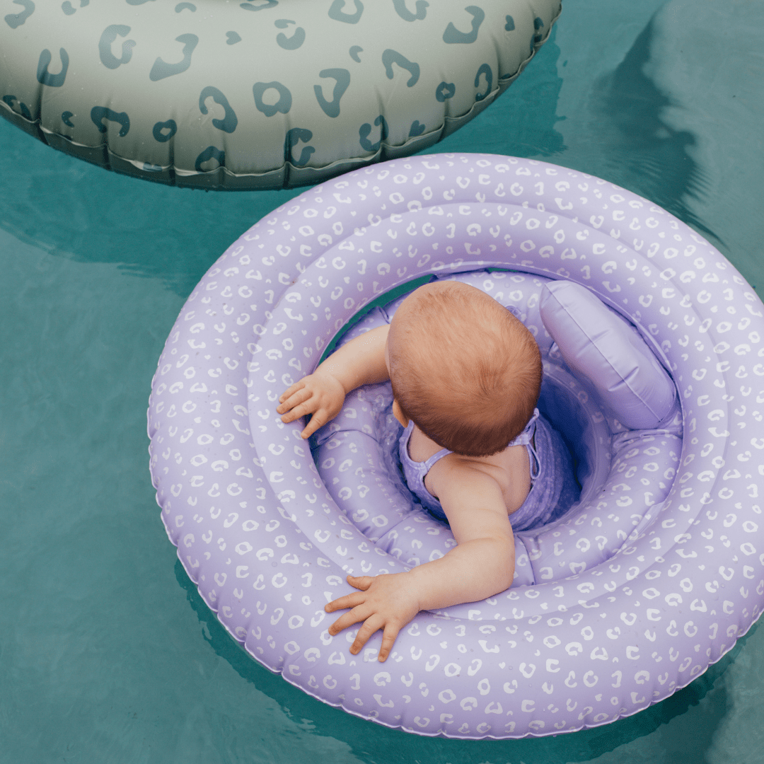 Swim Essentials Salvagente per Bambini - Lila - Leopardo - 0/1 Anni