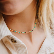 Pineapple Island Collana Girocollo Alila con Perline Delicate: Arancia