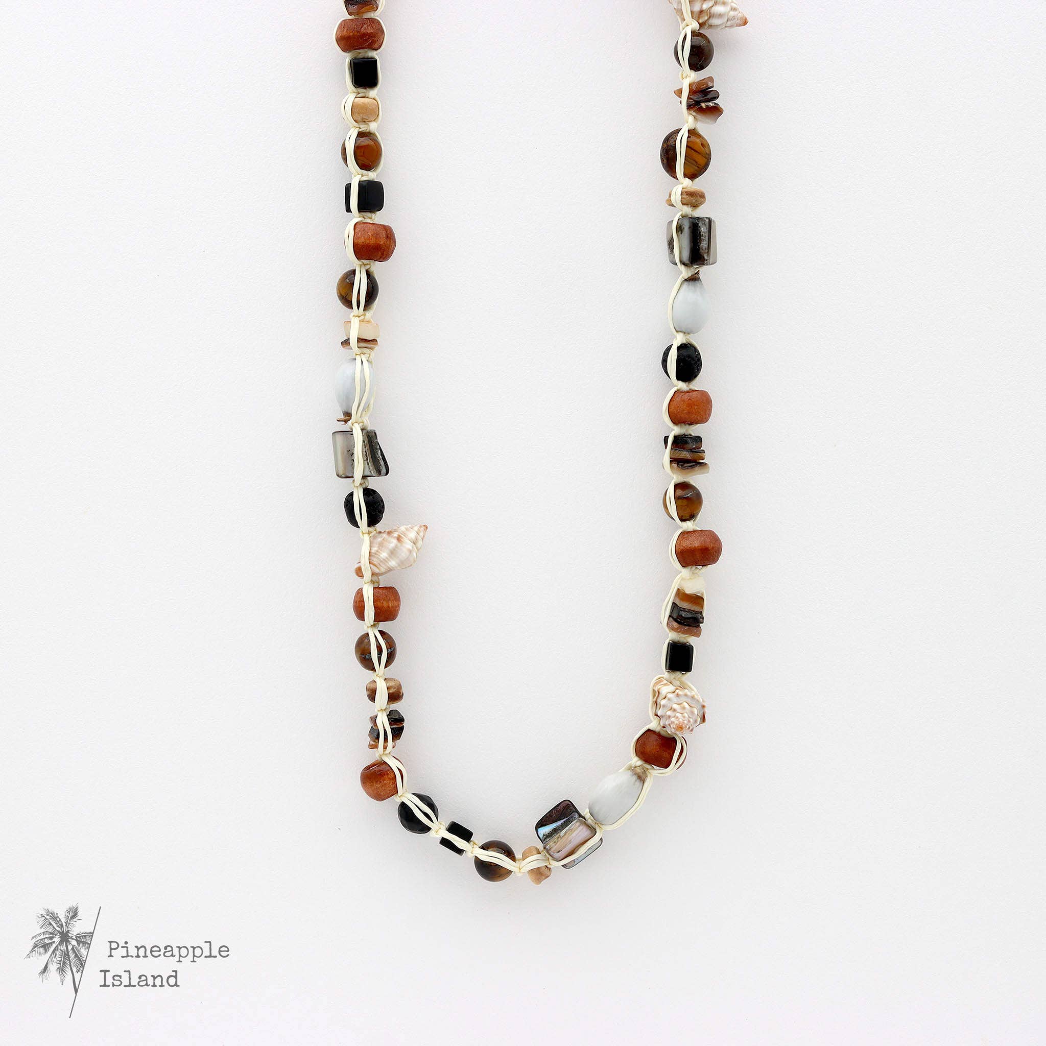 Pineapple Island Collana girocollo con perline di semi Nixie: Naturale