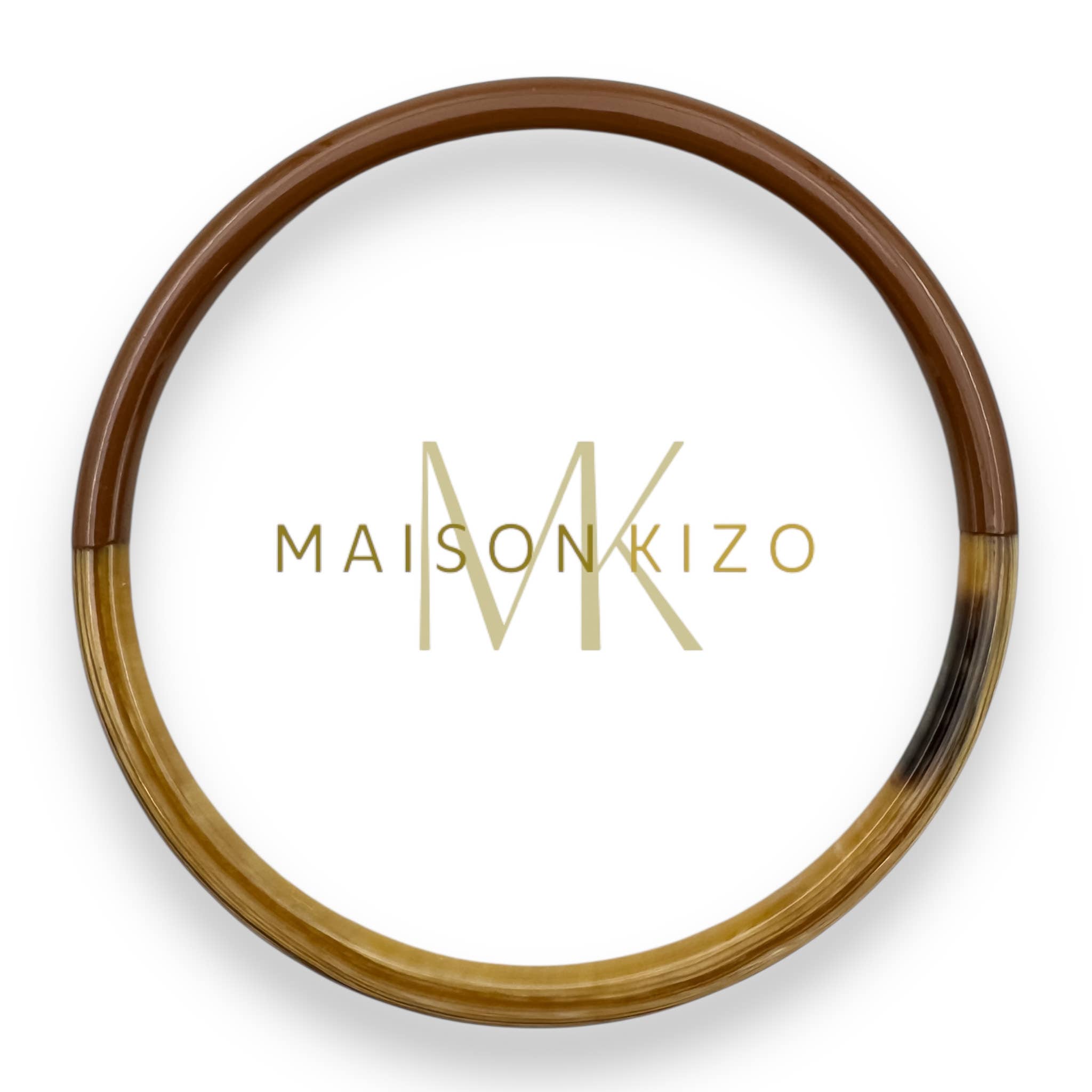 Bracciale sottile laccato in corno di bufalo Milk Chocolate 4mm: C64-S