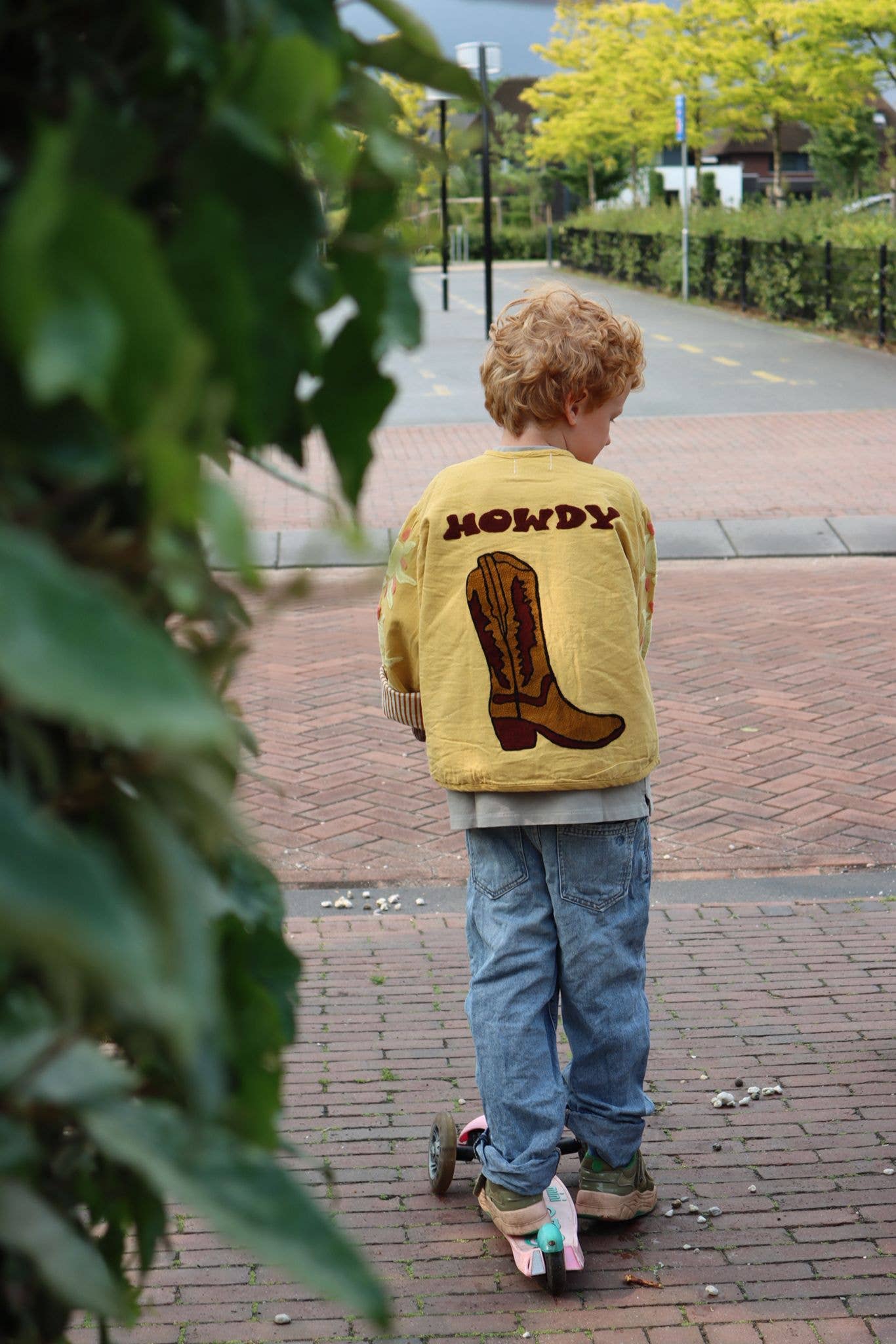 ToutVintage Giacca da cowboy per bambini con ricamo in cotone