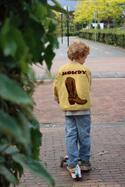 ToutVintage Giacca da cowboy per bambini con ricamo in cotone