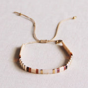 Bazou Bracciale Tilabead taupe, nude e placcato oro