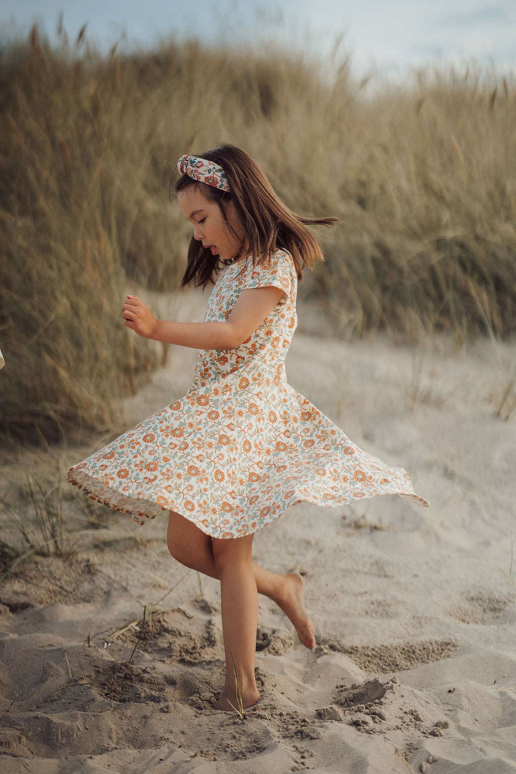 GRECH & CO Fascia Classica con Nodo | Cotone Organico: In Bloom