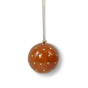 Kinta Palla di Natale con cappuccio, pois e dettagli dorati, 6 cm: Blu Sera