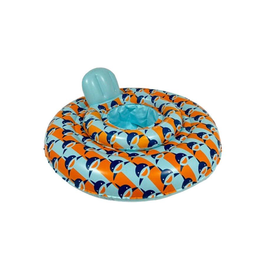 Swim Essentials Salvagente per Bambini - Arancione/Blu - Squalo Tropicale - 0/1 Anni